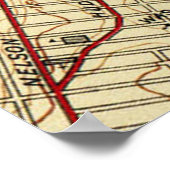 Weehawken, Union City & West New York Map (1935) Poster (Hoek)