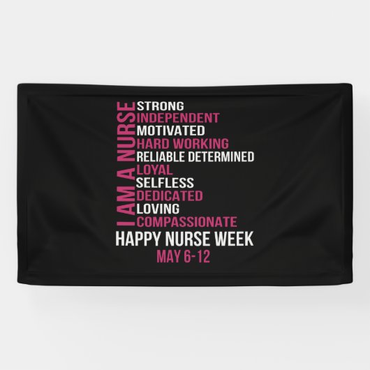 Week 6-12 mei 2021, ik ben verpleegster spandoek (Horizontaal)