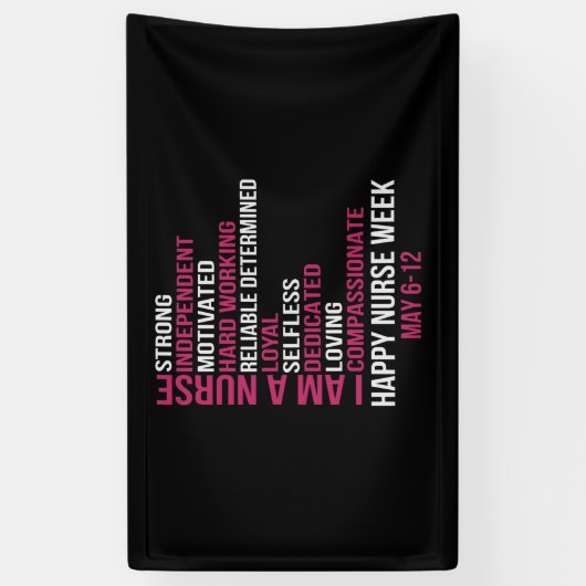 Week 6-12 mei 2021, ik ben verpleegster spandoek (Verticaal)