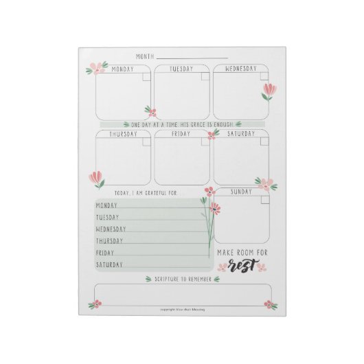 Week in een oogopslag planner notitieblok (Linkerzijde)