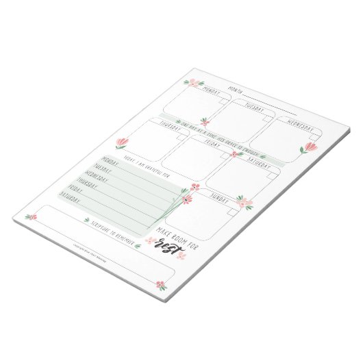 Week in een oogopslag planner notitieblok (Schuin)