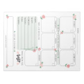 Week in een oogopslag planner notitieblok (Voorkant)