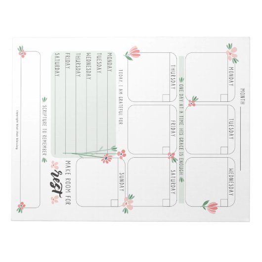 Week in een oogopslag planner notitieblok (Voorkant)