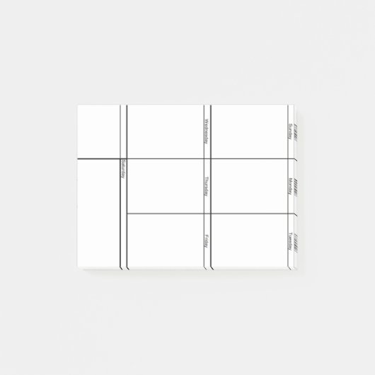 Week in één oogopslag post-it® notes (Voorkant)
