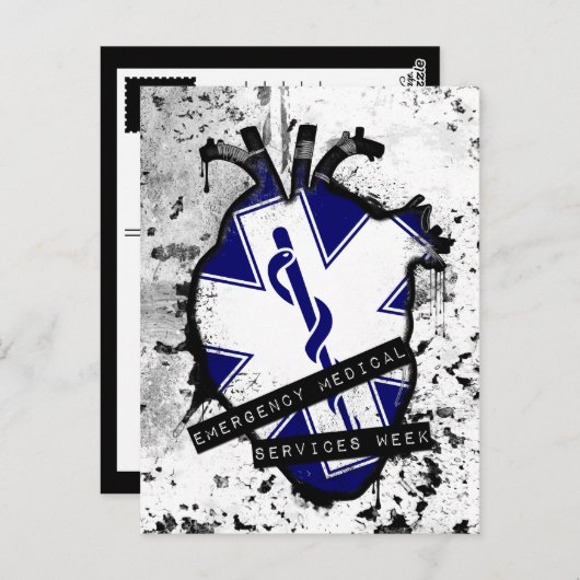 week medische spoeddiensten briefkaart (Voorkant / Achterkant)