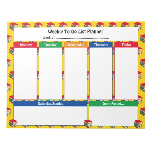 WEEK OM DE PLANNER VAN DE LIJST TE DOEN | Scheur B Notitieblok (Voorkant)