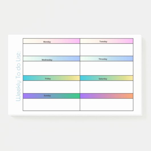 WEEK OM LIJST TE DOEN POST-IT® NOTES (Voorkant)