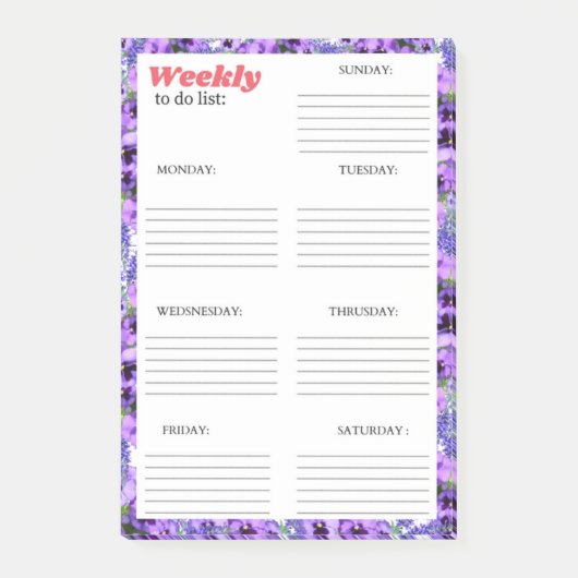 WEEK OM LIJST TE DOEN: POST-IT® NOTES (Voorkant)