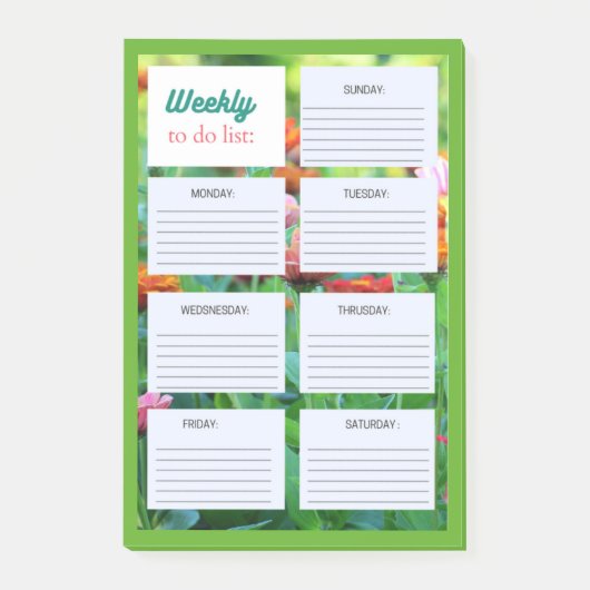 WEEK OM LIJST TE DOEN: POST-IT® NOTES (Voorkant)
