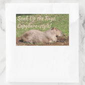 Week op de Stralen, Capybara-stijl! Rechthoekige Sticker (Tas)