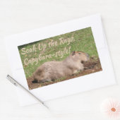 Week op de Stralen, Capybara-stijl! Rechthoekige Sticker (Envelop)