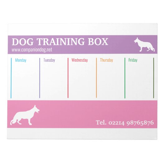 Week planer Shepherd Dog Notitieblok (Voorkant)