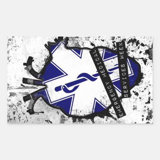 week rechthoekige sticker (Voorkant)