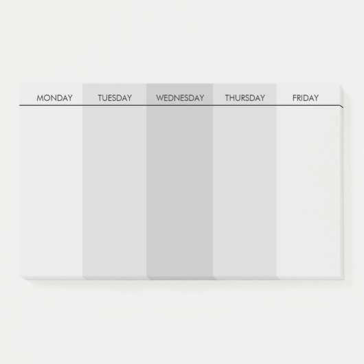 week tot uitvoering na het eerste artikel post-it® notes (Voorkant)