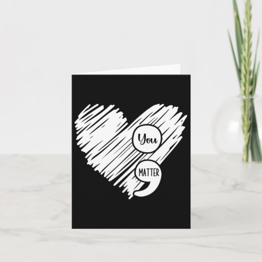 Week van de Geestelijke Gezondheid Semicolon Suici Kaart (Voorkant)