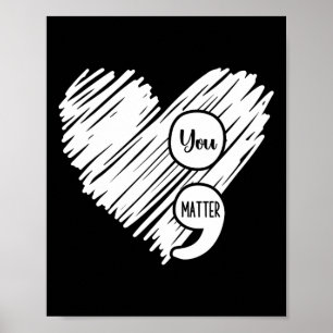 Week van de Geestelijke Gezondheid Semicolon Suici Poster