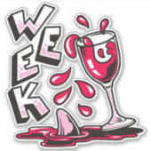 WEEK VAN DE HAAIENDYSFORIE STICKER (Voorkant)