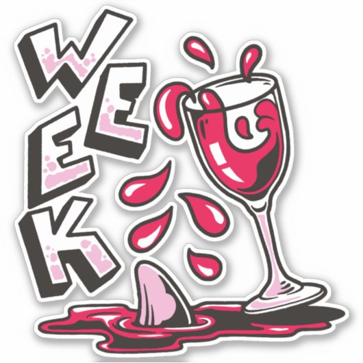 WEEK VAN DE HAAIENDYSFORIE STICKER (Voorkant)