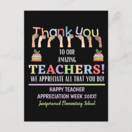 Week van de leraar briefkaart