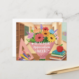 Week van de waardering voor leraren briefkaart