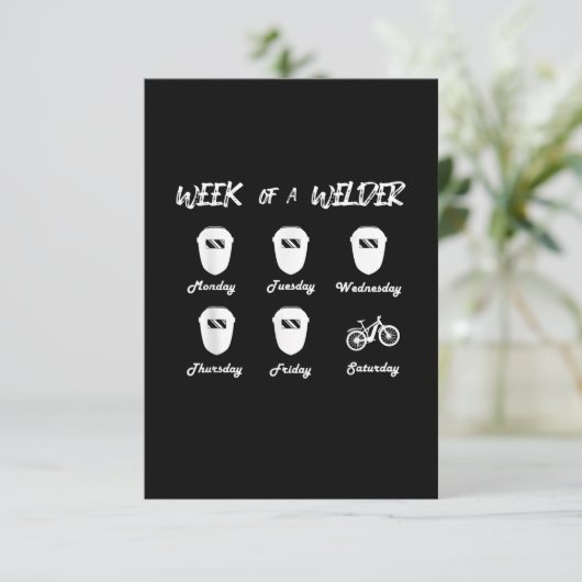 Week van een fiets- en fietswielkast bedankkaart (Staand voorkant)
