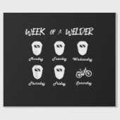 Week van een fiets- en fietswielkast cadeaupapier (Vlak)