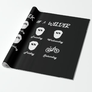 Week van een fiets- en fietswielkast cadeaupapier