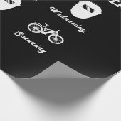 Week van een fiets- en fietswielkast cadeaupapier (Hoek)