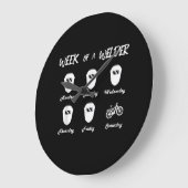 Week van een fiets- en fietswielkast grote klok (Hoek)