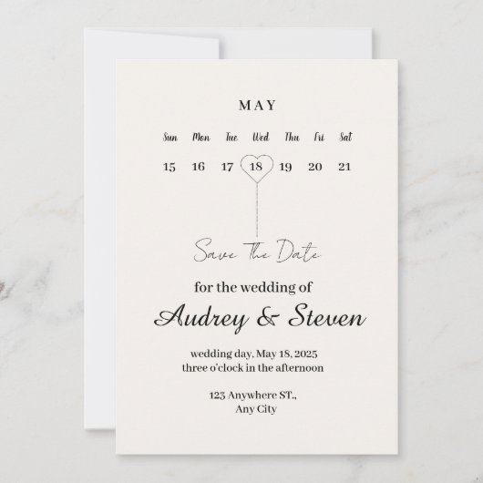 Week van Liefde bruiloft uitnodiging (Voorkant)