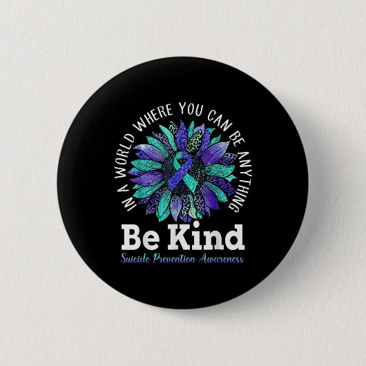 Week van Suïcidepreventie Vriendelijk Luipaard Ronde Button 5,7 Cm (Voorkant)