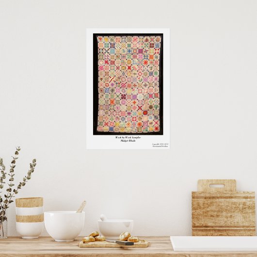 Week voor week Sampler Blokken Poster (Keuken)
