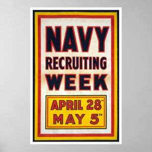 Week werving marine poster