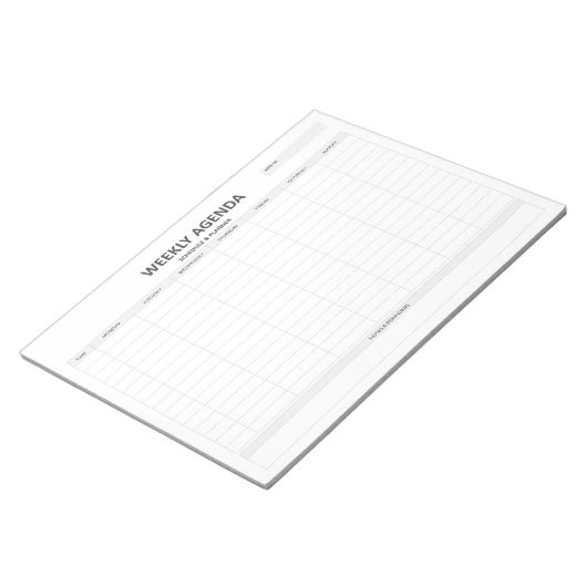 Weekagenda Opmerking Pad Notitieblok (Schuin)