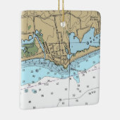 Weekapaug RI Grafiek Keramisch Ornament (Rechts)