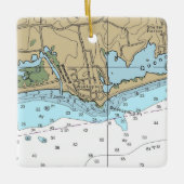 Weekapaug RI Grafiek Keramisch Ornament (Voorkant)