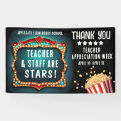 Weekbanner filmthema lerarenwaardering spandoek (Horizontaal)