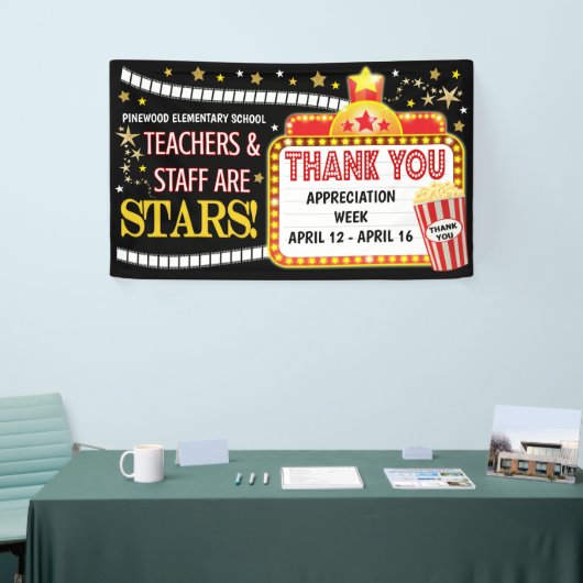 Weekbanner filmthema lerarenwaardering spandoek (Beurs)