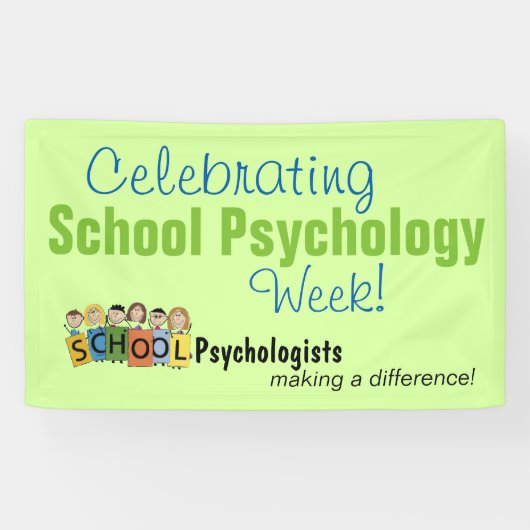 Weekbanner schoolpsychologie spandoek (Horizontaal)