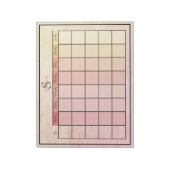 Weekblad Dagelijks Roze Gele Kleur Notitieblok (Linkerzijde)