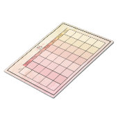 Weekblad Dagelijks Roze Gele Kleur Notitieblok (Schuin)