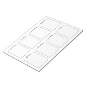 Weekblad Eenvoudige witte bewerkbare tekst Notitieblok (Schuin)