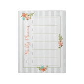 Weekblad grijze streep notitieblok (Linkerzijde)