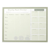 Weekblad Meal Planner Green Diamond Notitieblok (Voorkant)