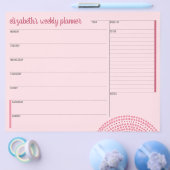 Weekblad met aangepaste naam Roze Paars Flyer (Enkel)