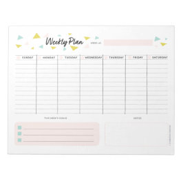 Weekblad - Moderne driehoeken Notitieblok