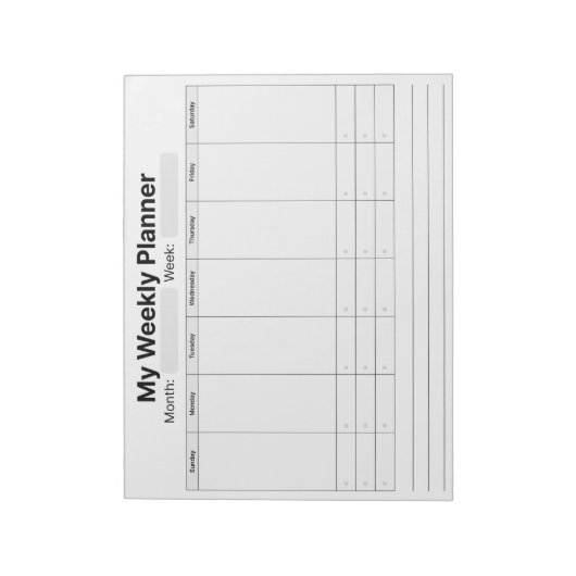 Weekblad Notitieblok (Linkerzijde)