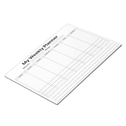 Weekblad Notitieblok (Schuin)