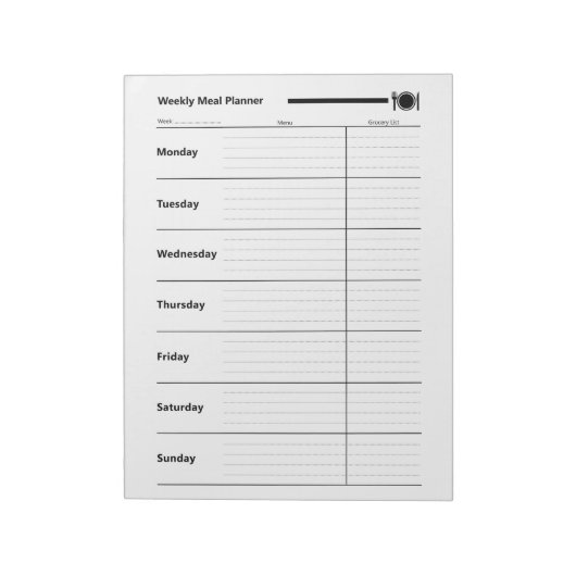 Weekblad Notitieblok (Linkerzijde)