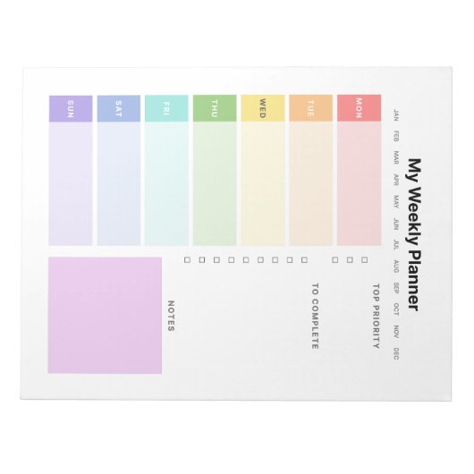 Weekblad Notitieblok (Voorkant)